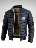 Veste matelassée zippée pour homme avec bordure contrastante