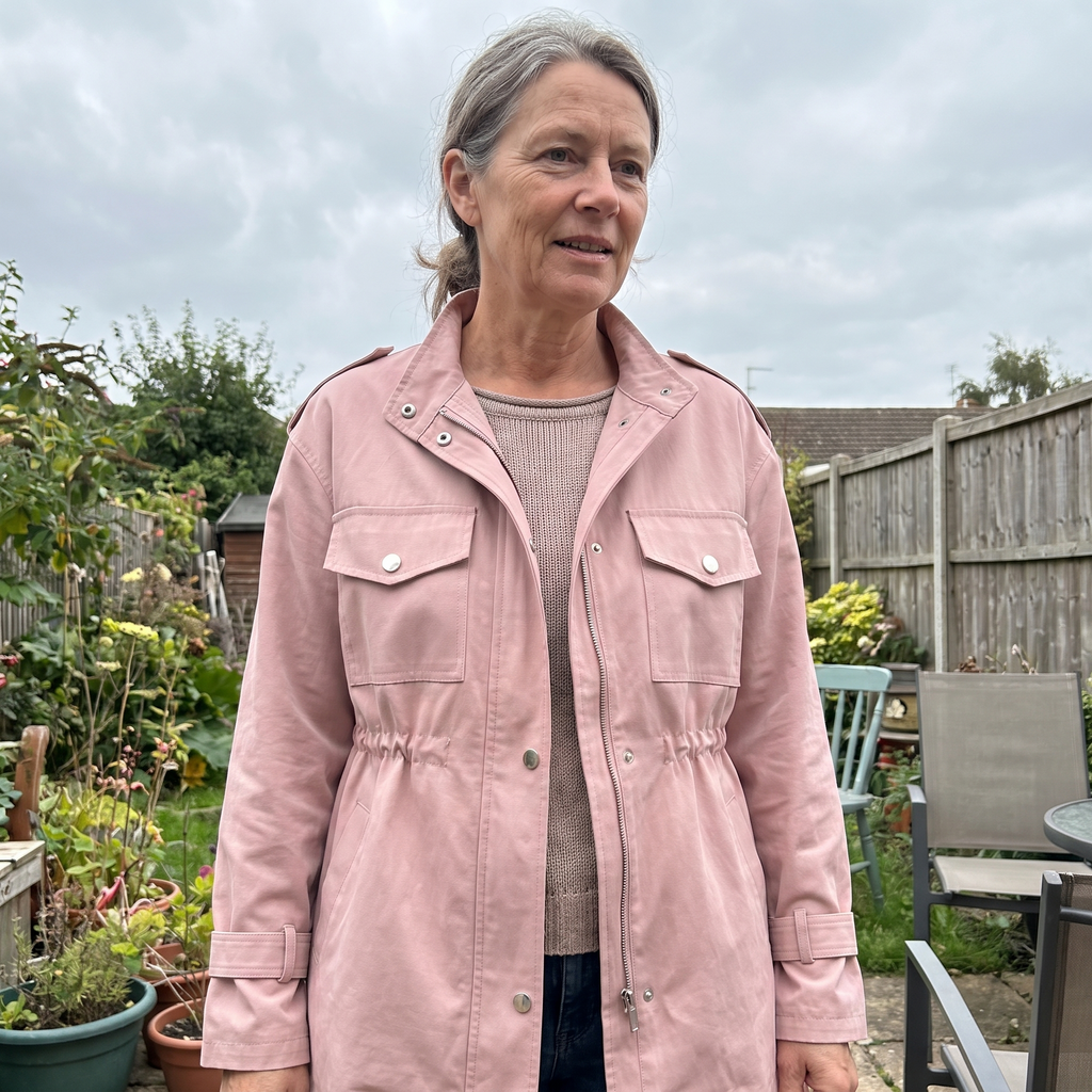 Veste saharienne utilitaire pour femme à taille froncée