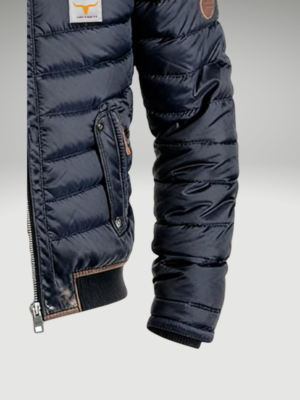 Veste matelassée zippée pour homme avec bordure contrastante
