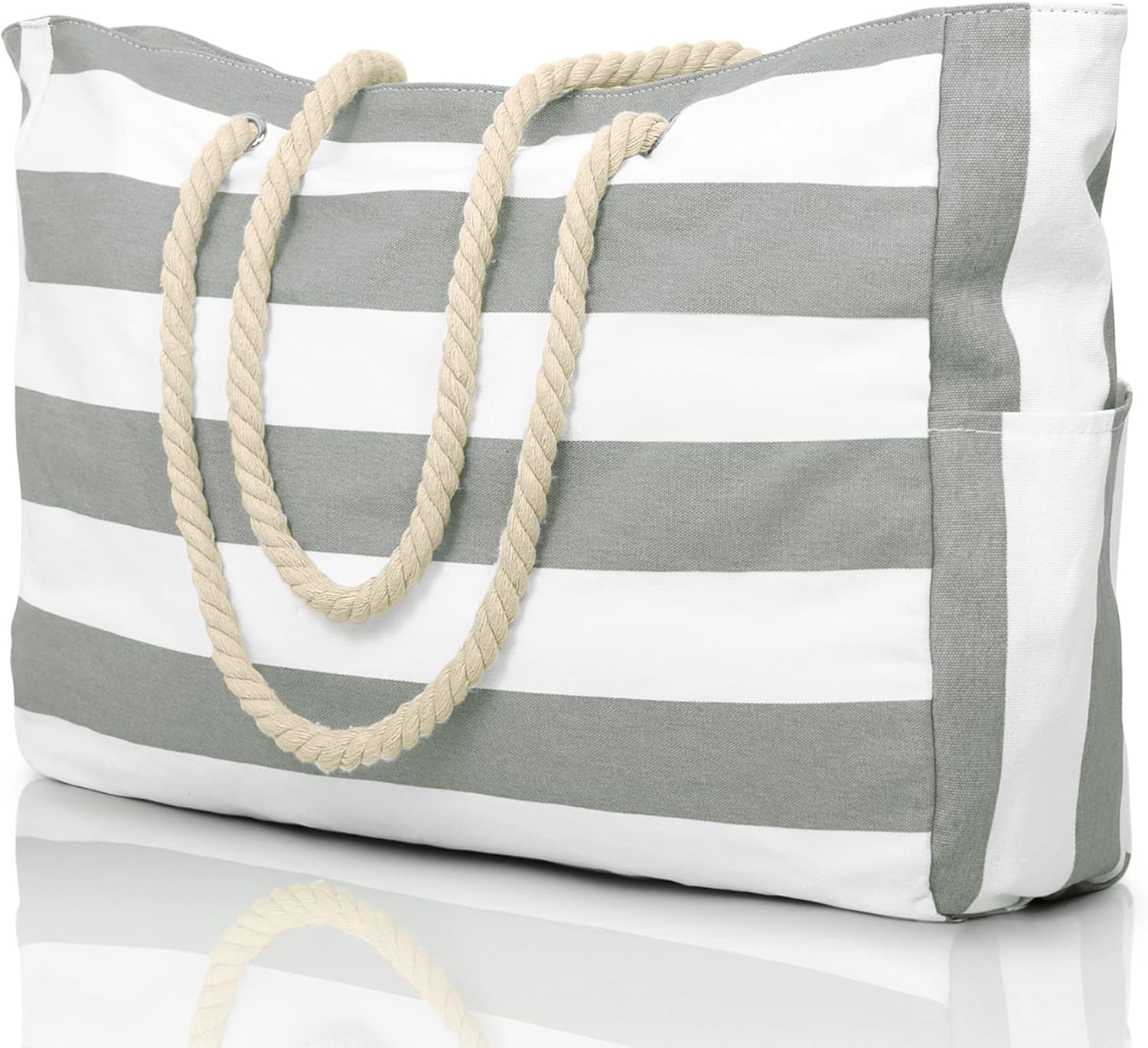 Tote Bag – Striped Rope Handle Everyday Style