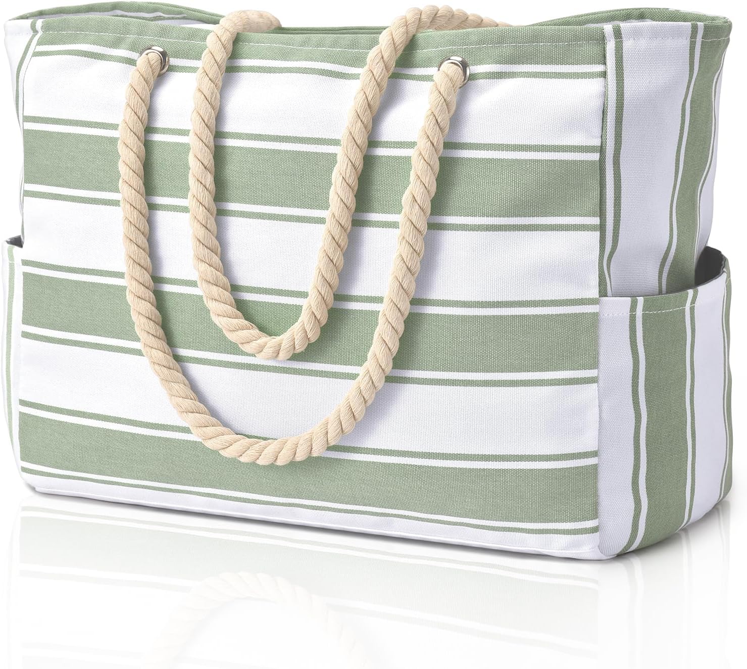 Tote Bag – Striped Rope Handle Everyday Style
