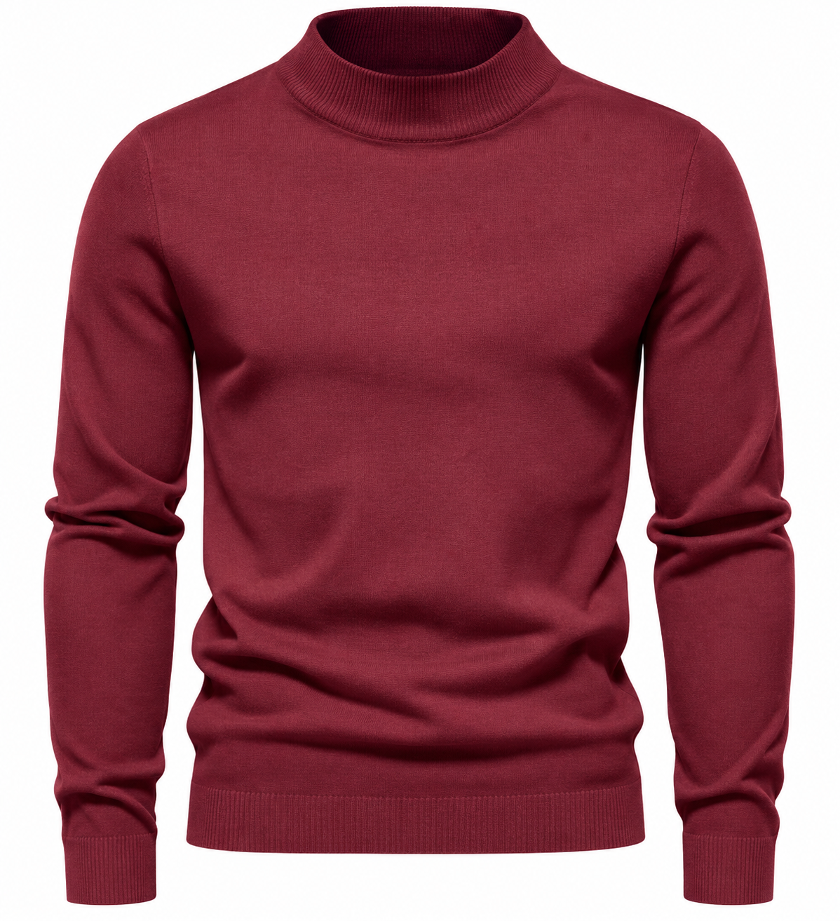 Men’s Slim Fit Fine Knit Mock Neck Sweater