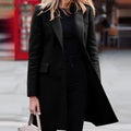 Women's Single-Breasted Tailored Longline Coat