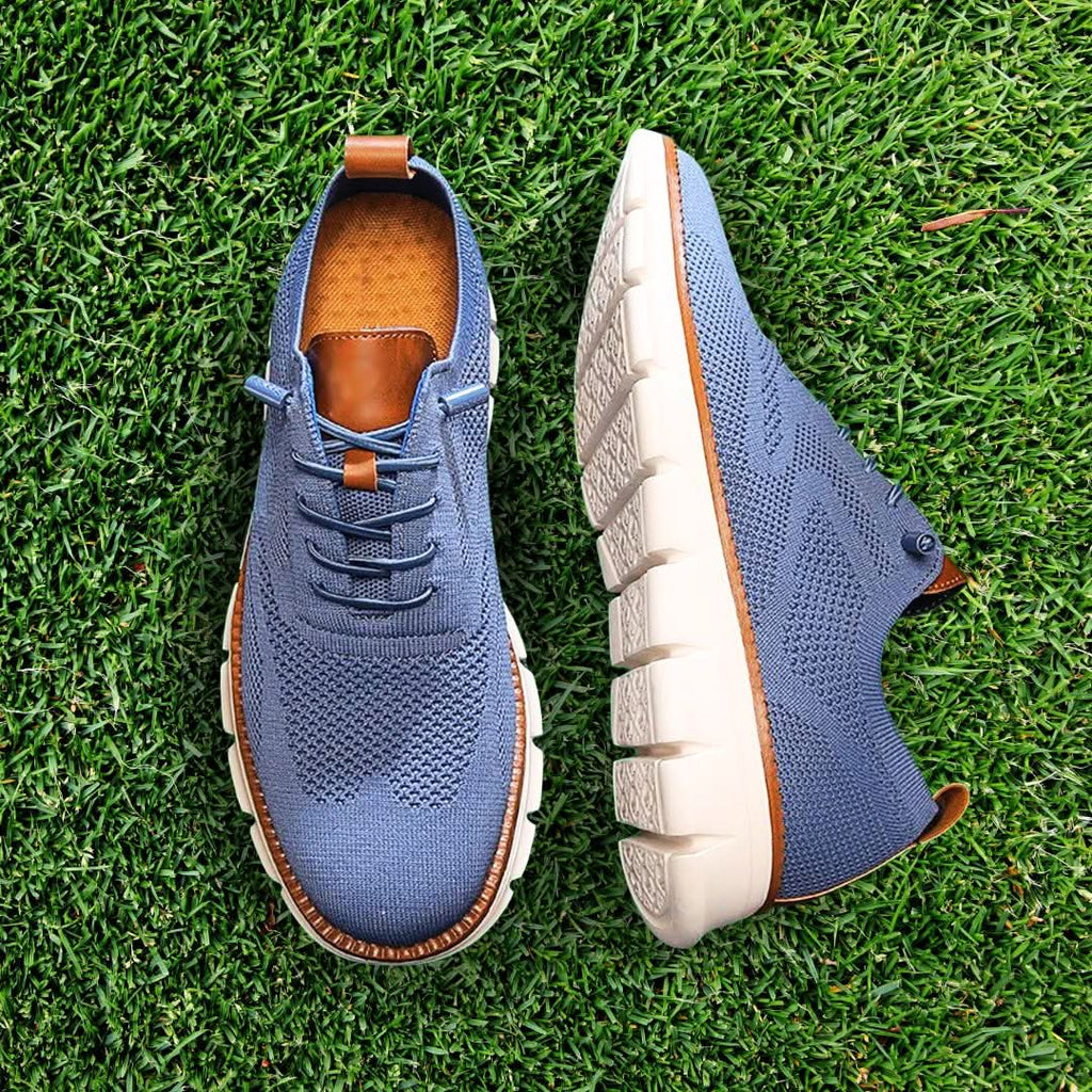 Men's Knit Lace-Up Casual Sneakers