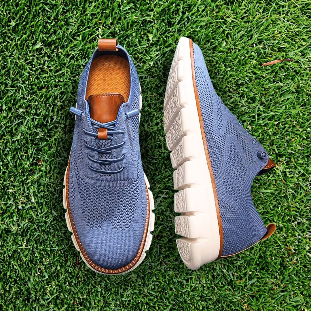 Men's Knit Lace-Up Casual Sneakers