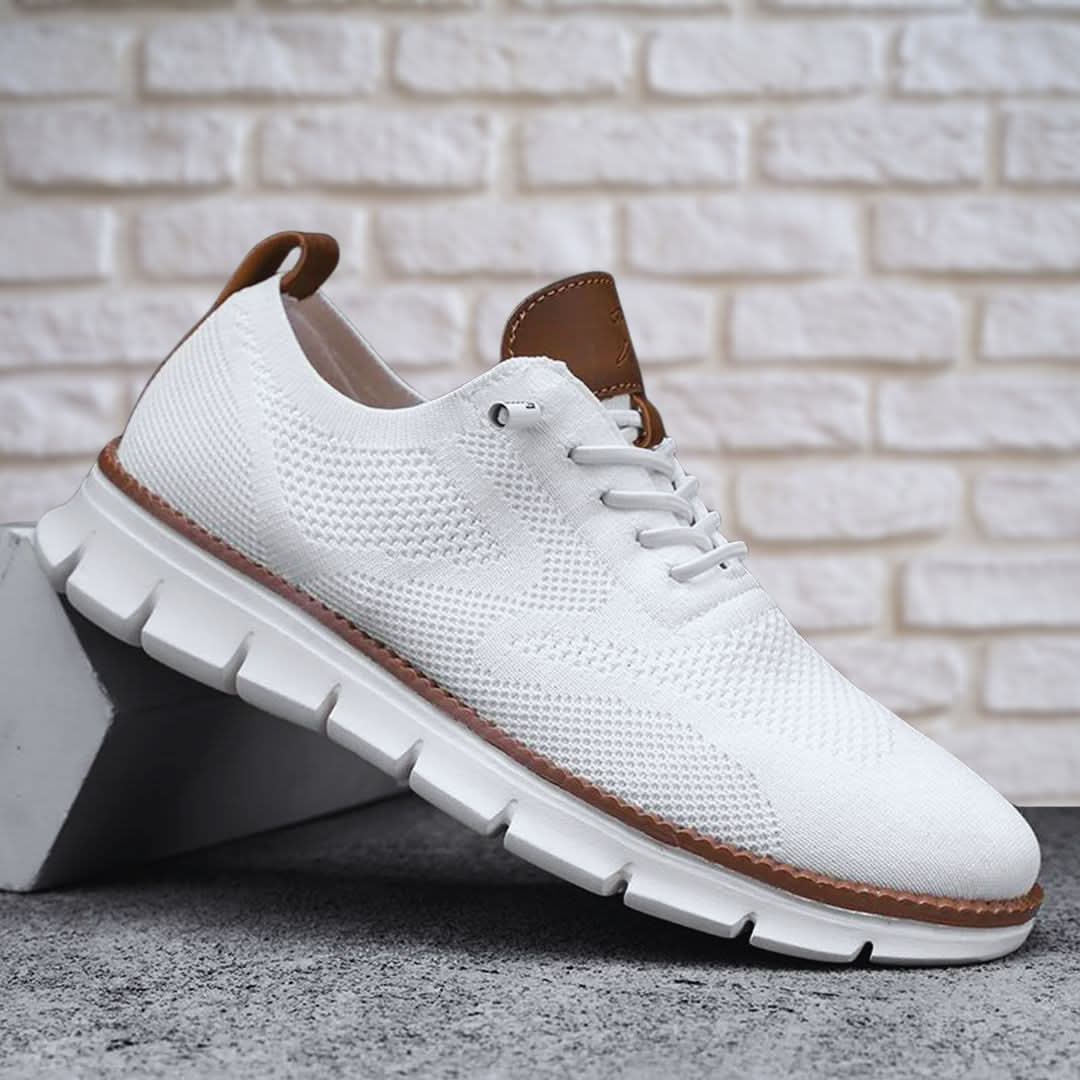 Men's Knit Lace-Up Casual Sneakers