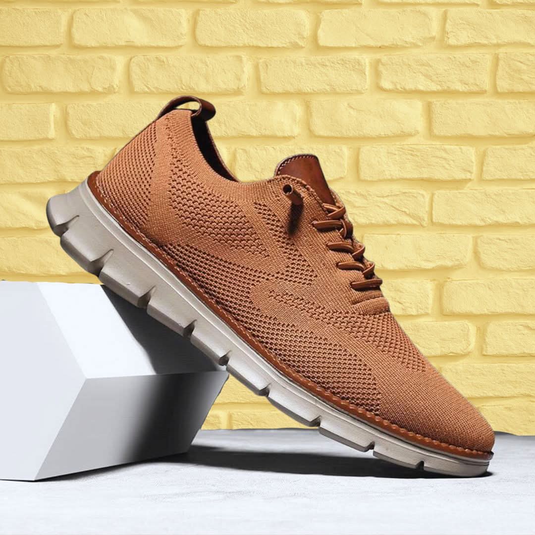 Men's Knit Lace-Up Casual Sneakers