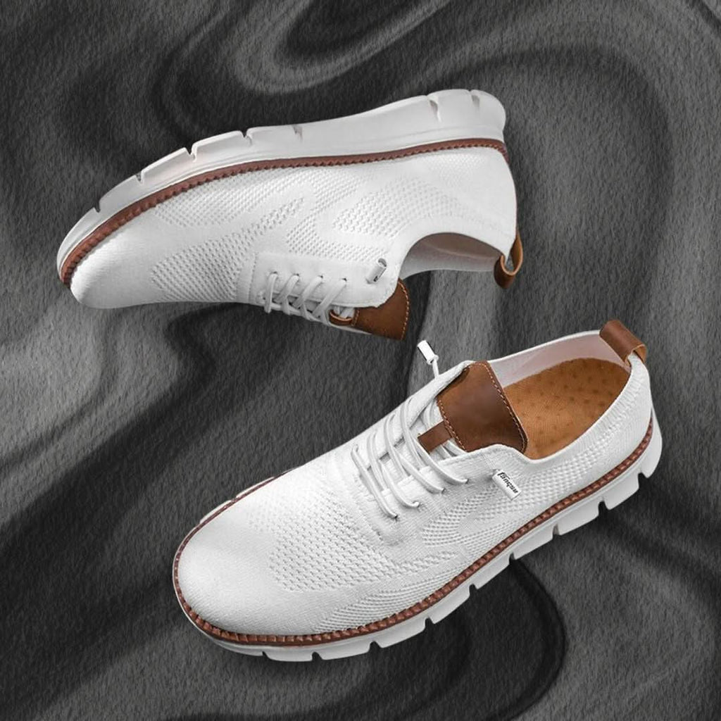 Men's Knit Lace-Up Casual Sneakers