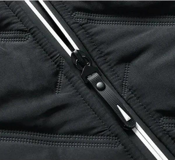 Men’s Chevron Quilted Stand Collar Puffer Jacket