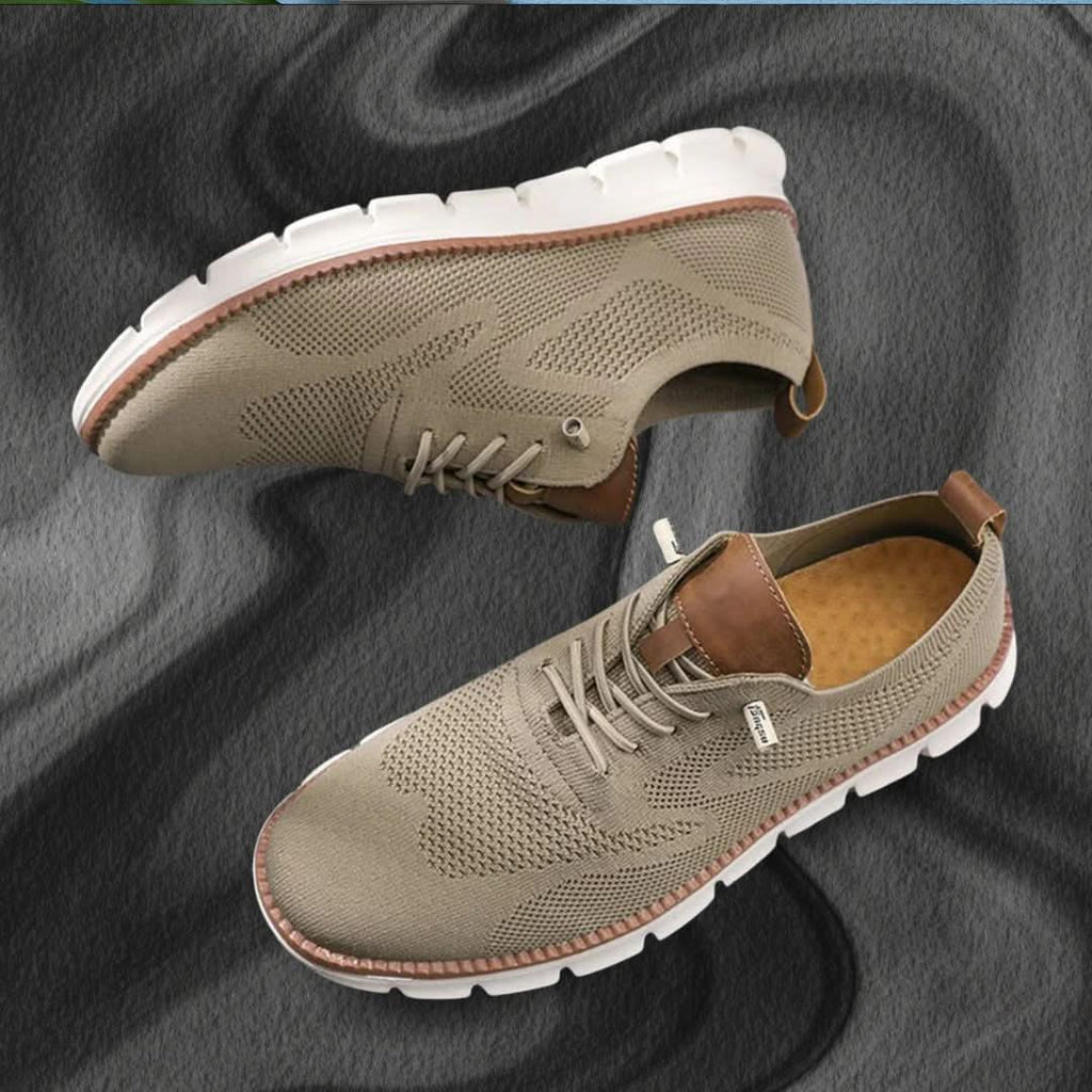 Men's Knit Lace-Up Casual Sneakers