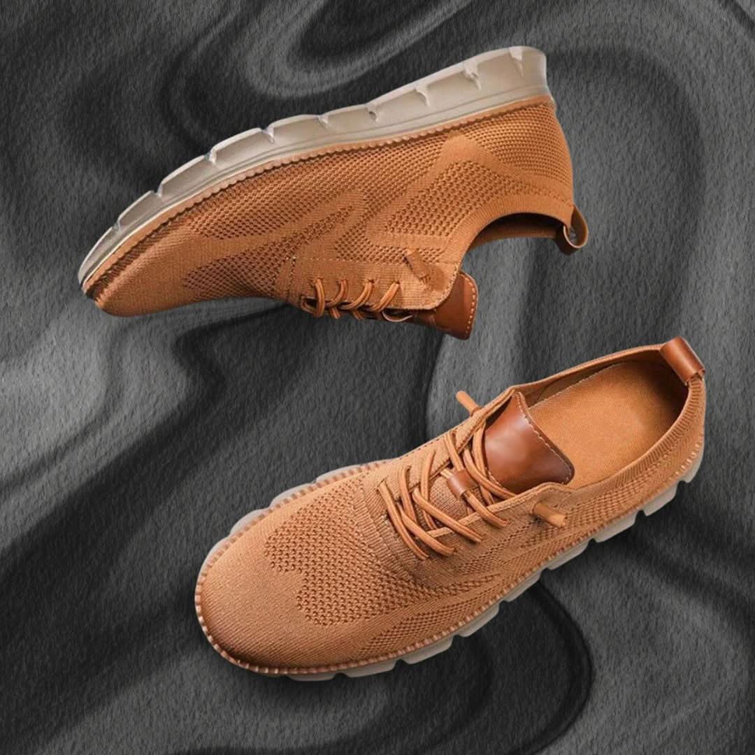 Men's Knit Lace-Up Casual Sneakers