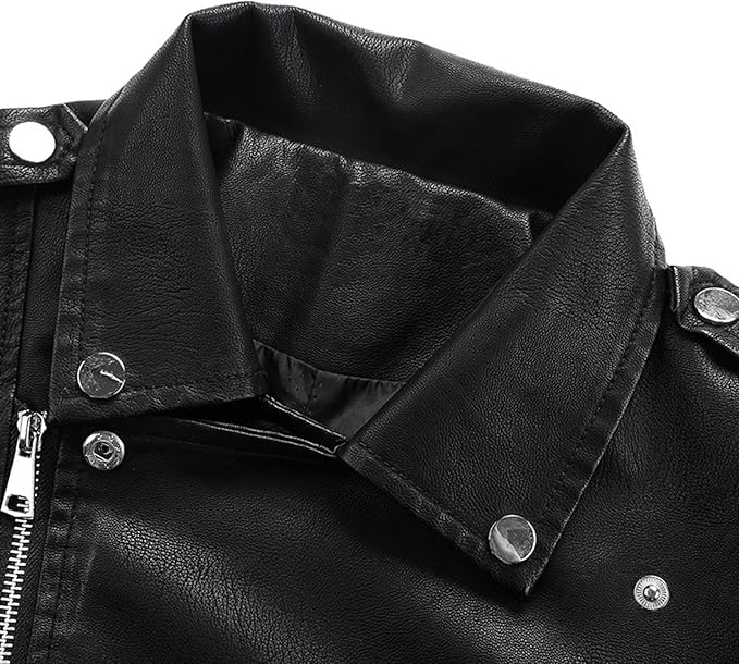 Women's Cropped Asymmetric Zip Biker Jacket