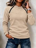 Women's Textured Double Zip Raglan Sweatshirt