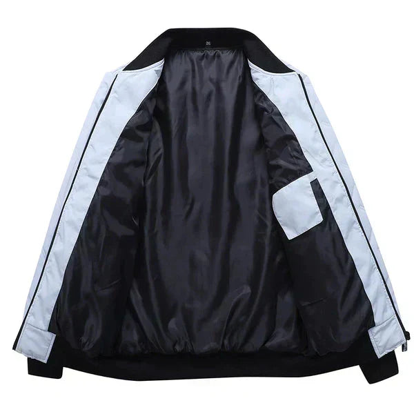 Men’s Chevron Quilted Stand Collar Puffer Jacket