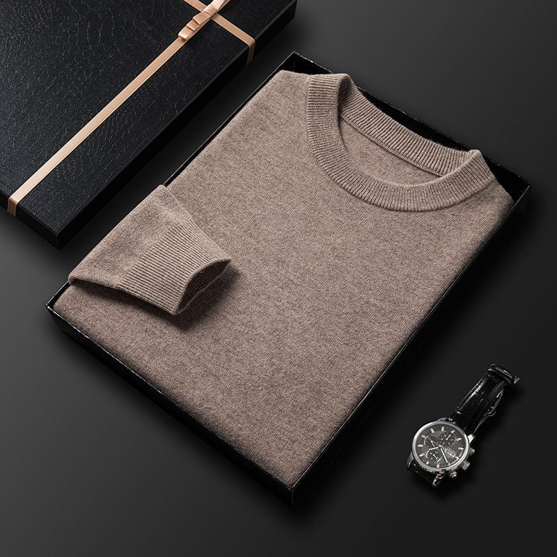Men’s Essential Fine Knit Round Neck Pullover Sweater