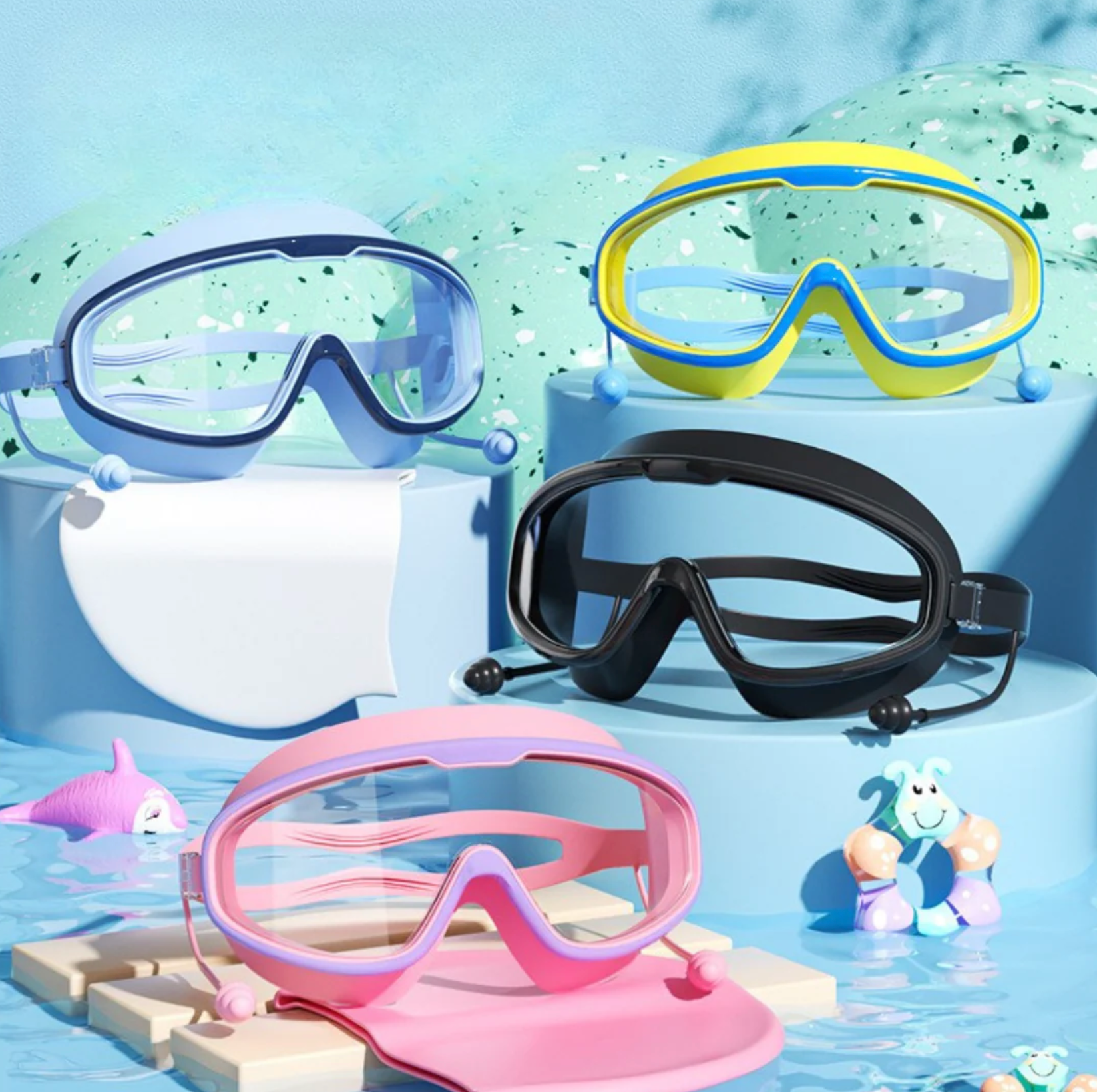 Kids Anti-Fog Swimming Goggles with UV Protection