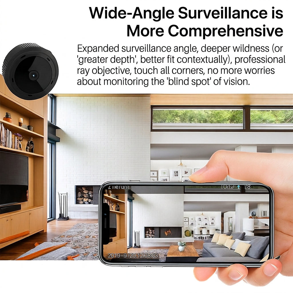 Mini WiFi Security Camera with Night Vision and App