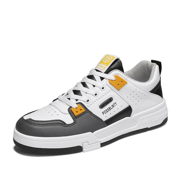 Baskets de skate basses avec empiècements contrastants