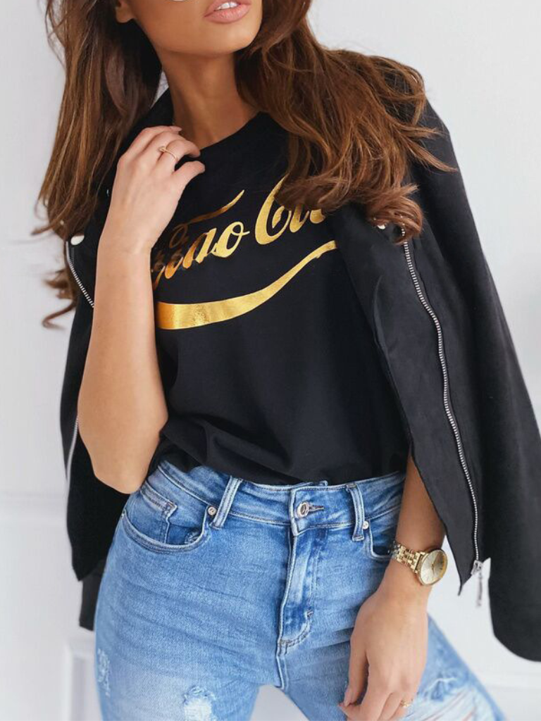 Women's Suede-Effect Asymmetric Zip Biker Jacket