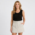 Women’s Sleeveless Knit Top – Textured Crew Neck Pullover Style