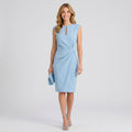 Sleeveless Midi Dress – Twist Waist Keyhole Style