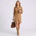 Button Front Midi Shirt Dress – Collared Pocket Detail Style