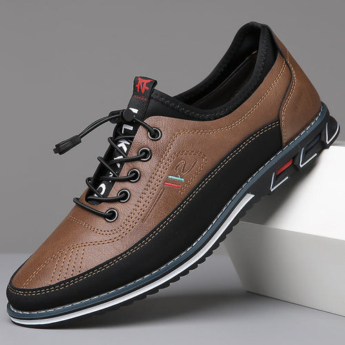 Unisex panelled lace-up sneaker with round toe and low sole
