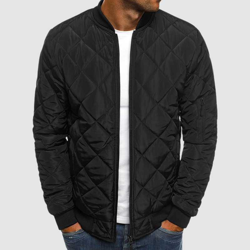 Men’s Diamond Quilted Lightweight Bomber Jacket