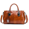 Women's Structured Braided Handle Crossbody Handbag