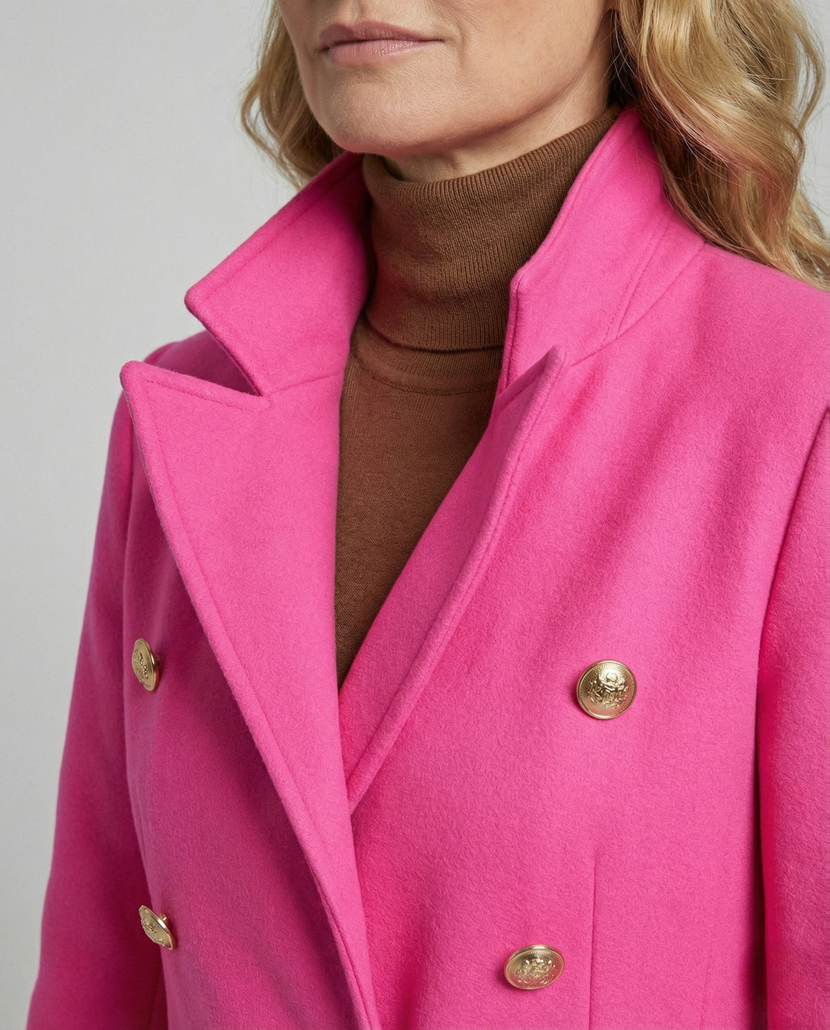Women's Longline Double-Breasted Button Coat