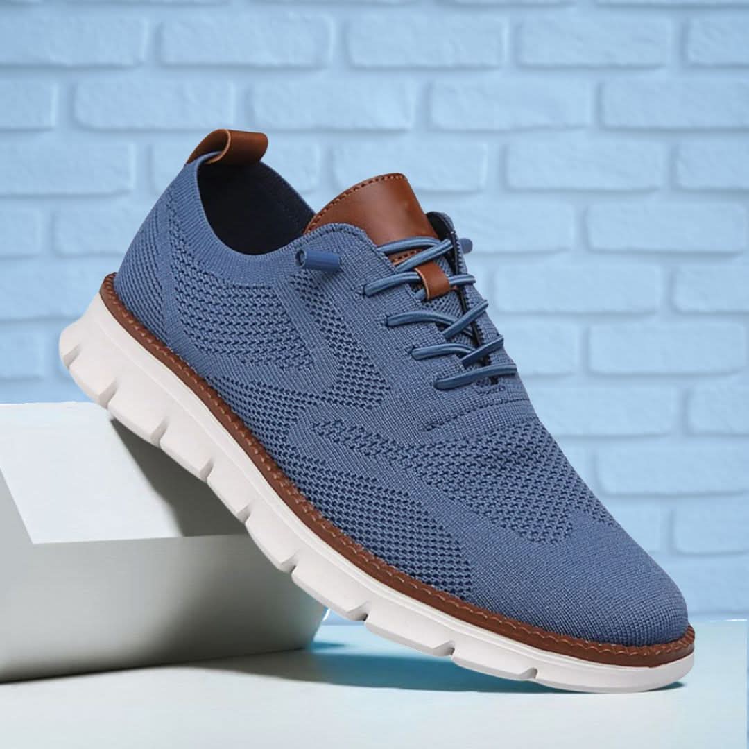 Men's Knit Lace-Up Casual Sneakers