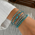 Boho Turquoise Beaded Layered Bracelet Set
