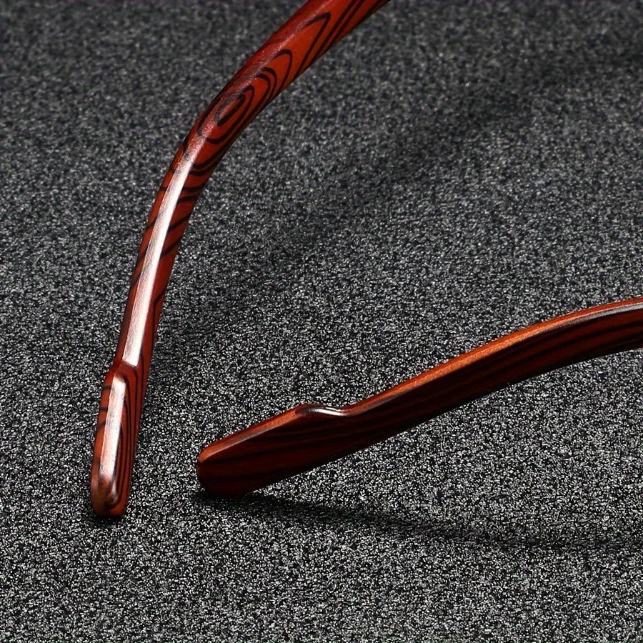 Square Rimless Sunglasses with Double Bridge
