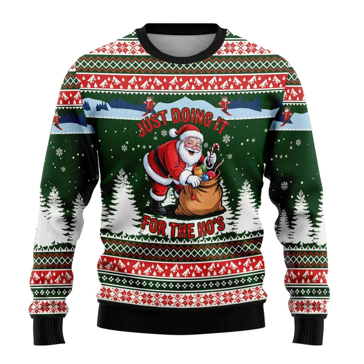 Men’s Funny Snowman Print Ugly Christmas Sweater