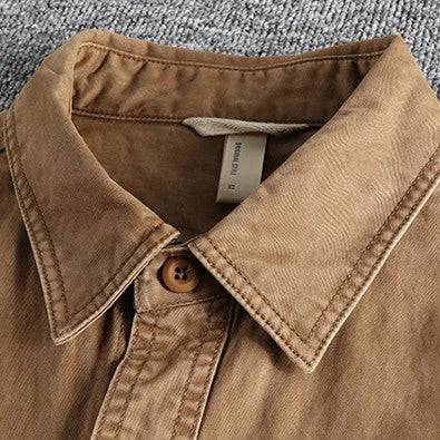 Surchemise utilitaire délavée pour homme avec poches plaquées