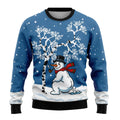 Pull de Noël kitsch pour homme à imprimé bonhomme de neige amusant