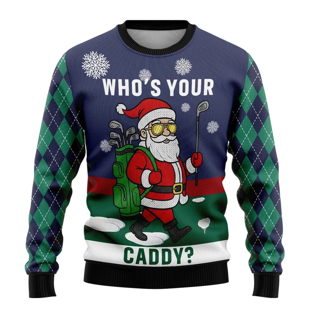 Men’s Funny Snowman Print Ugly Christmas Sweater
