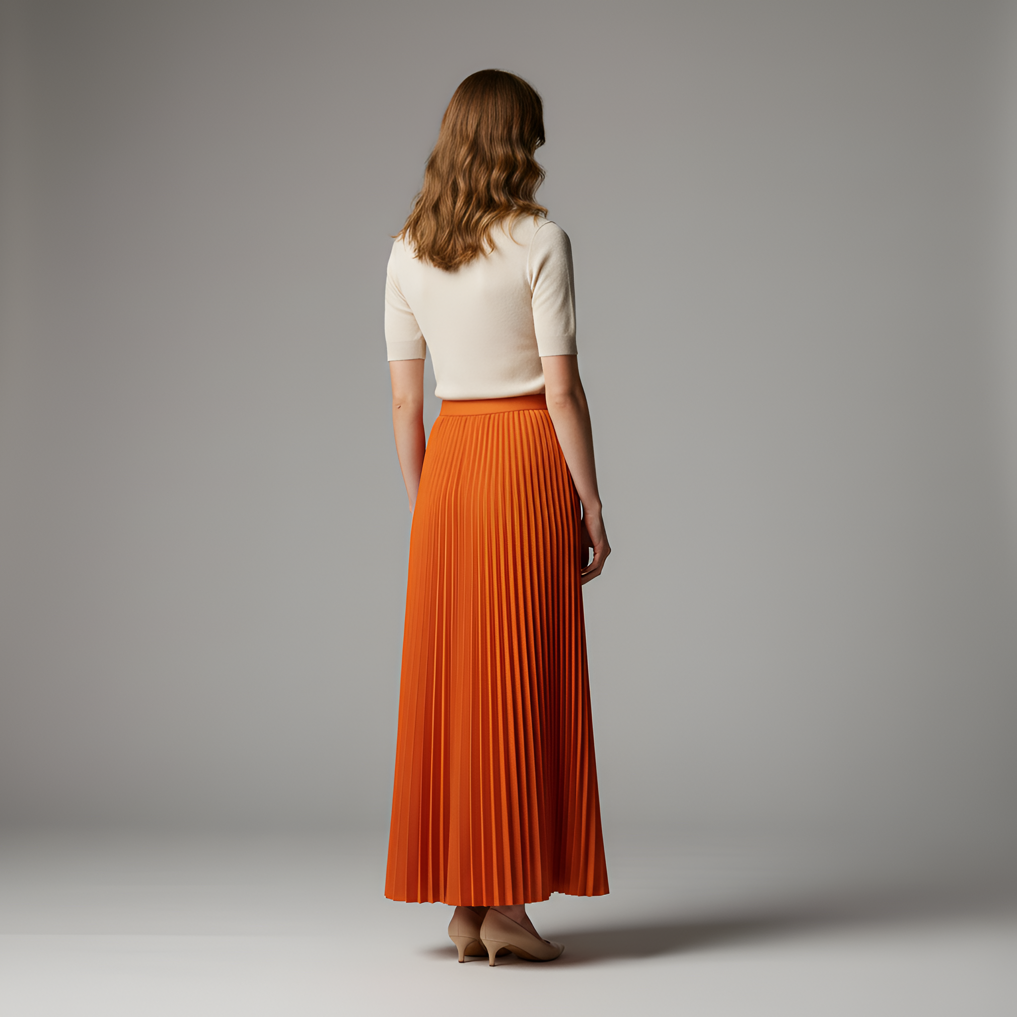 Olivia - Orange Skirt