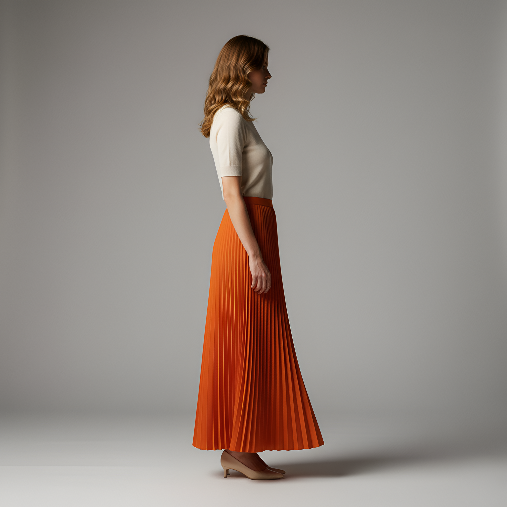 Olivia - Orange Skirt