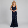 Sequin Maxi Dress Women’s V Neck Evening Gown