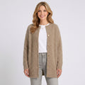 Textured Longline Cardigan – Button Front Layering Style