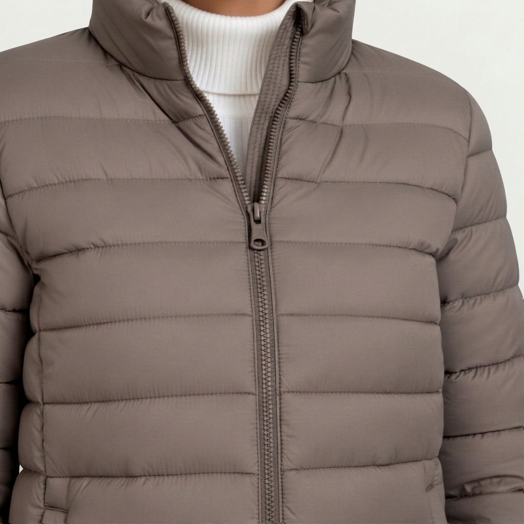 Lightweight Quilted Jacket – Zip Front Casual Layer