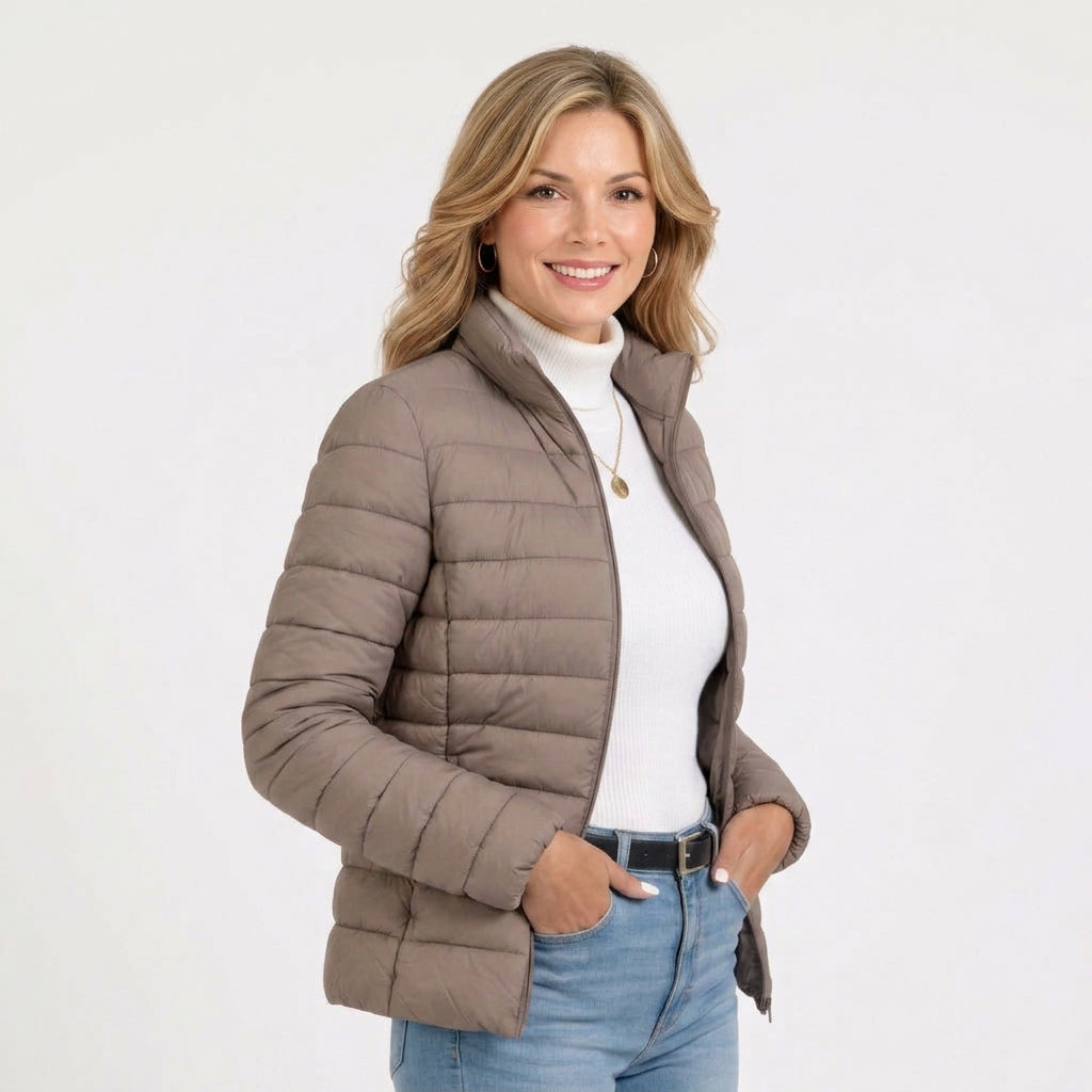 Lightweight Quilted Jacket – Zip Front Casual Layer