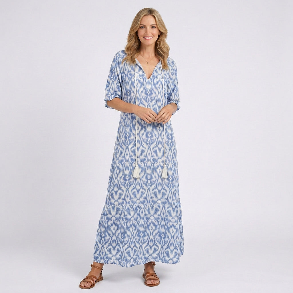Floral Maxi Dress Women’s V Neck Boho Summer Dress