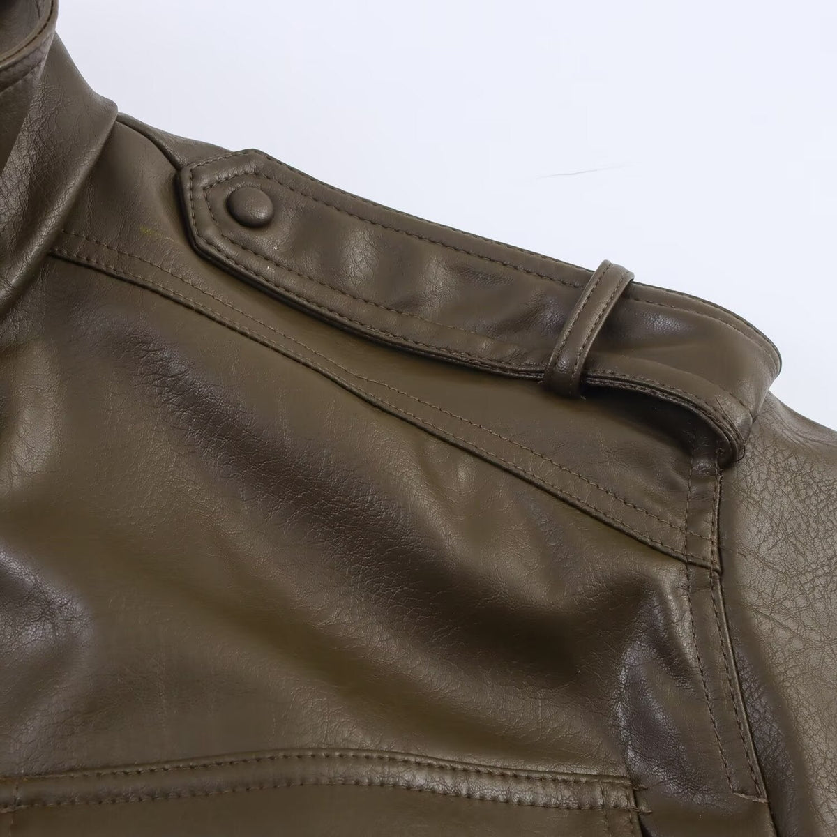 Women's cropped bomber jacket with stand collar, flap pockets and shoulder tabs