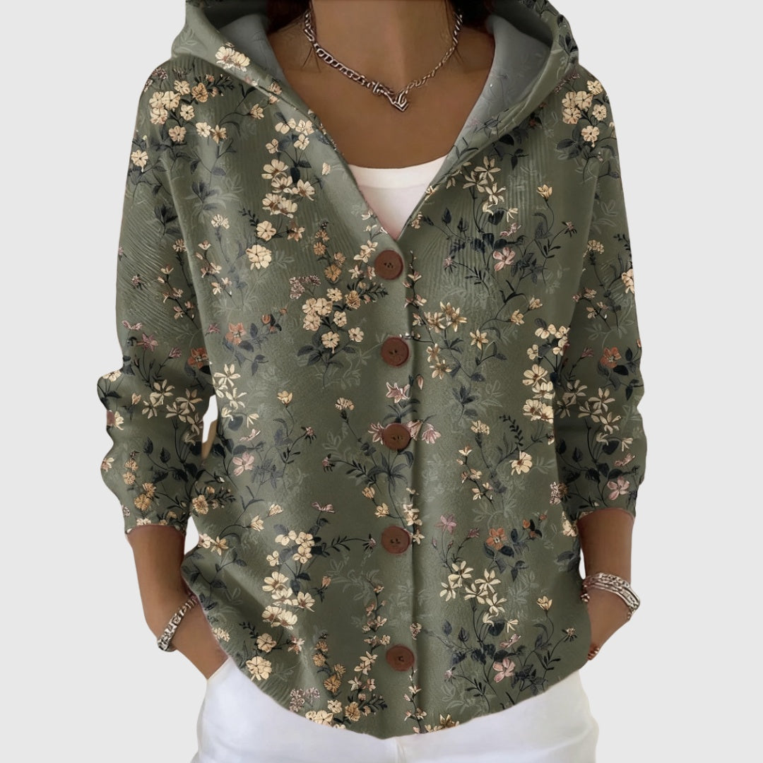 Women's Colorblock Button-Front Knit Cardigan