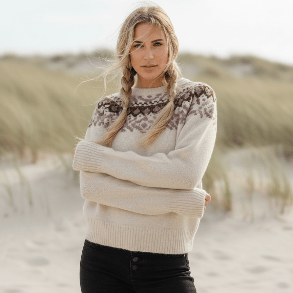 Women's Nordic Fair Isle Yoke Crew Neck Jumper