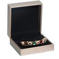 Vintage Jewel-Tone Crystal Statement Bangle