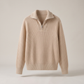 Men's Textured Quarter-Zip Knit Sweater