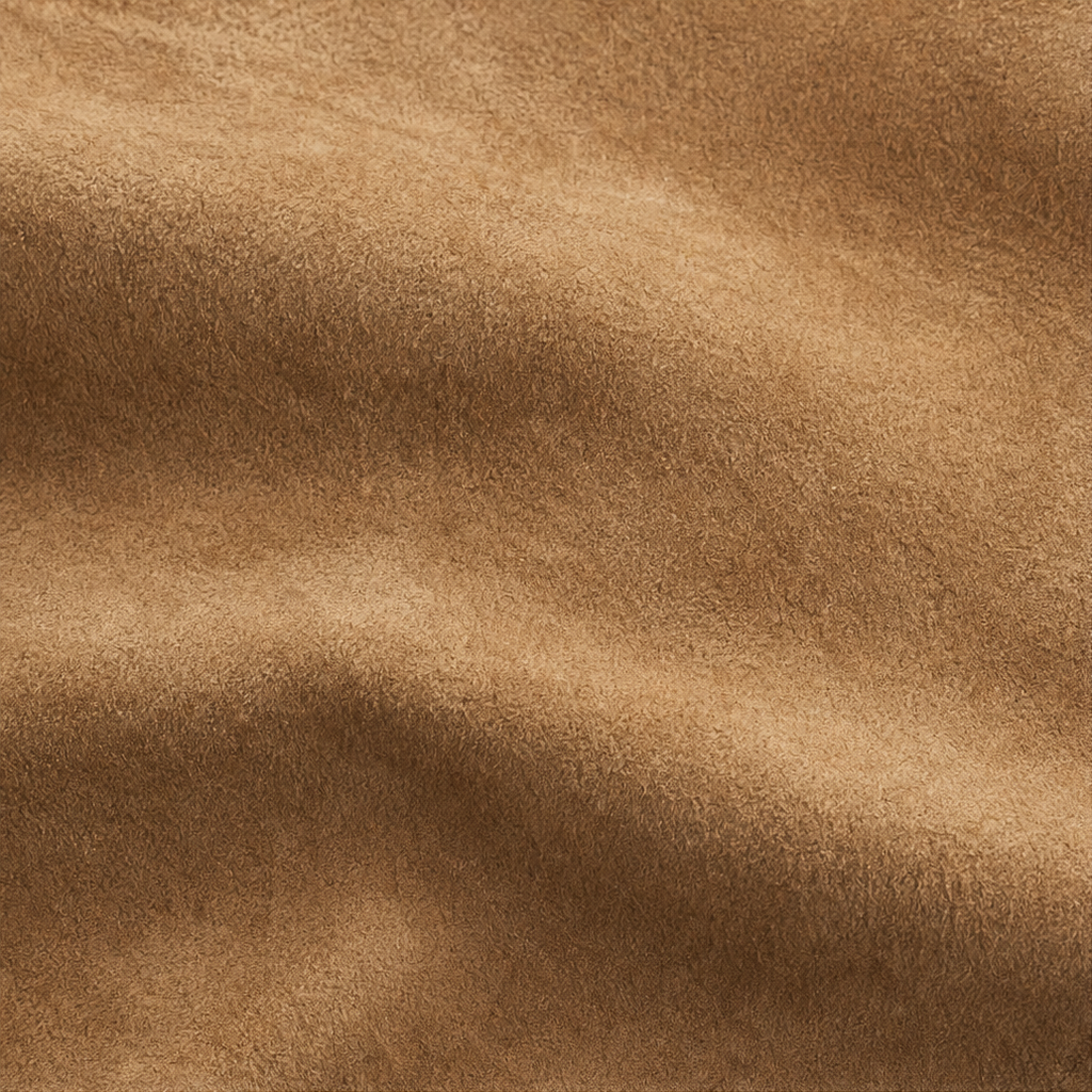 Robe midi pour femme à col montant, aspect daim